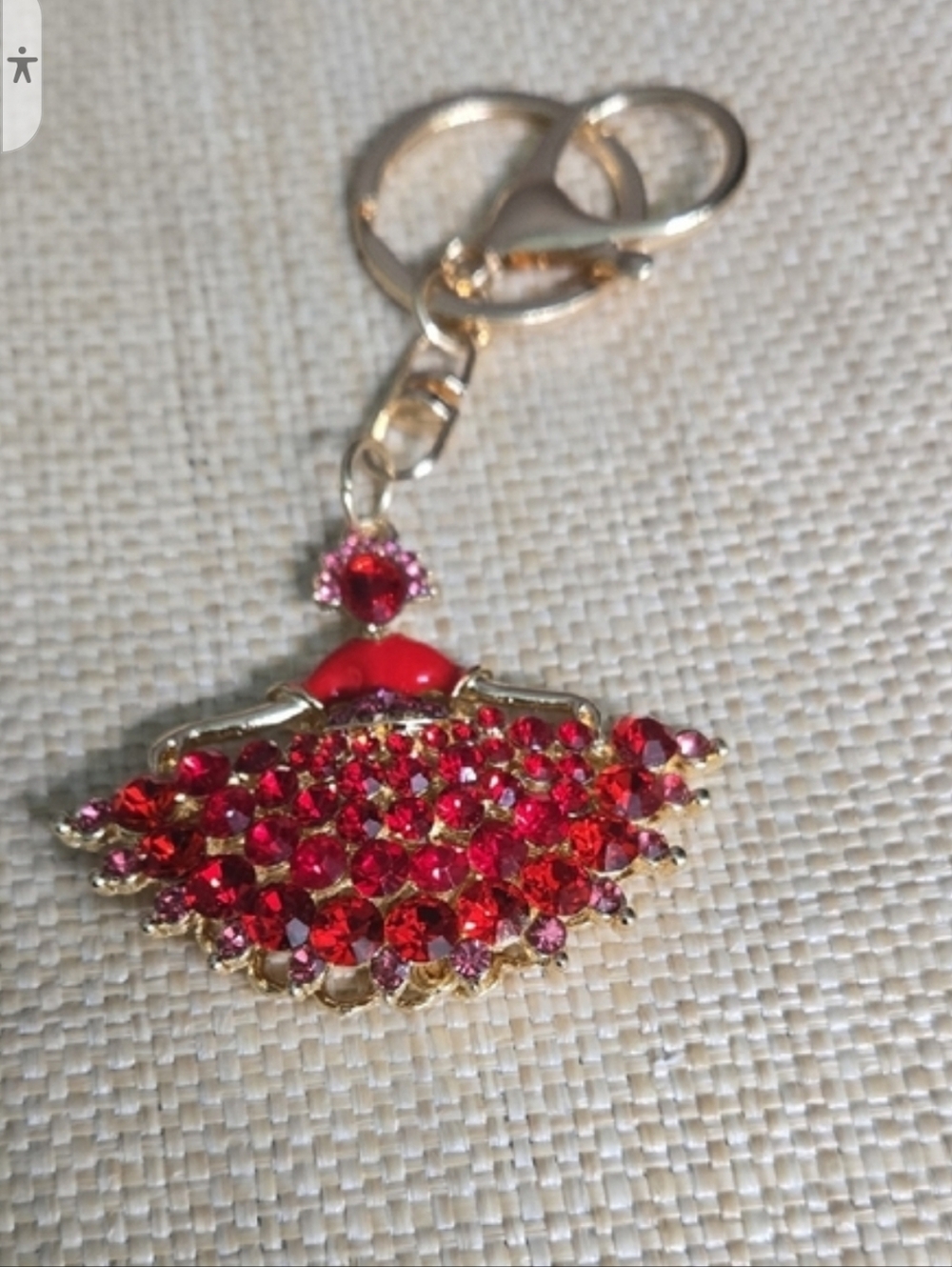 Red and Gold Bag Charm